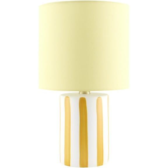Livabliss Melbu Modern Accent Table Lamp, 13-inch, Yellow