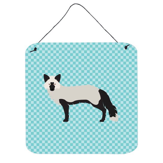 "Treasures Blue Silver Check Lámina metálica, 6hx6w" Caroline's Treasures BB8045DS66