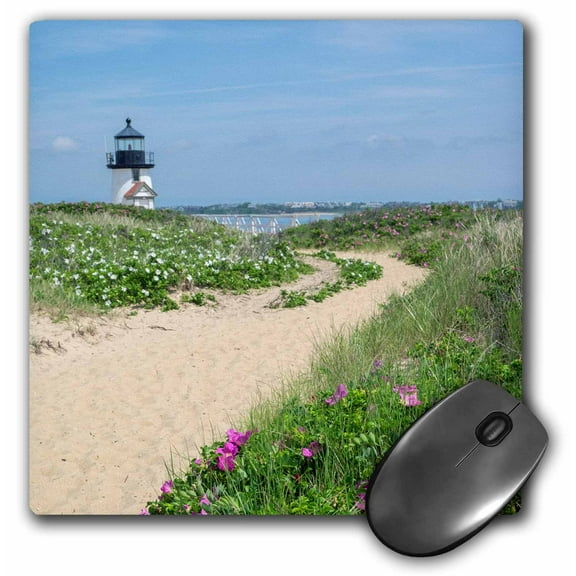 3dRose, Path to Brant Lighthouse, Nantucket Harbor, Nantucket, Massachusetts, MousePad