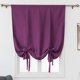 thumbnail image 2 of Zhuge Cortina opaca con lazo, aislante térmico, ajustable, para ventanas pequeñas, con bolsillo para barra (46" x 63", morado oscuro), 2 of 5