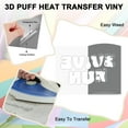 thumbnail image 2 of Uxcell 1 Hoja de Vinilo Puff 3D para Transferencia de Calor 10" x 6ft Gris para camisetas y proyectos de tela DIY, 2 of 7