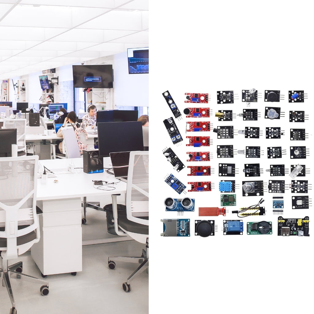 Complete Sensorings Starter Kits With 45 Essential Module For Robotics Coding Projects Contains Humidity Infrareds LED F