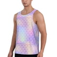 thumbnail image 2 of Cauagu Fish Scale1 Print Men's Sleeveless Muscle Shirts,Tank Tops Quick Dry Workout Tank Top Gym Muscle Tee Fitness Bodybuilding T Shirt for Men-3X-Large, 2 of 7