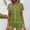 Green, variant on Womens Coffee Brown Cotton Pajama Set – Soft 2 Piece Loungewear with Lace Trim, V-Neck Top & Wide Leg Pants for Women,Size 2XL
