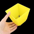 thumbnail image 4 of Plastic Square Flower Plant Pot Saucer Holder Yellow for Balcony 4 x 4 Inch 10pcs, 4 of 4