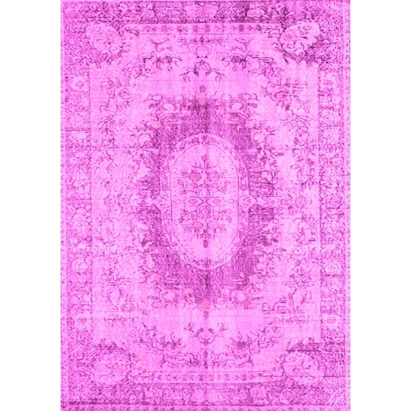 Ahgly Company Indoor Rectangle Persian Pink Traditional Area Rugs, 5' x 7'