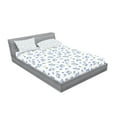 thumbnail image 2 of Ambesonne Floral Fitted Sheet & Pillow Sham Set, Vintage Rose Bouquets, Full, Violet Blue Green White, 2 of 2