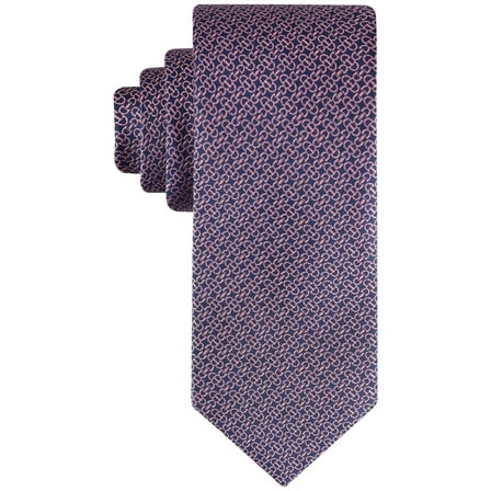 Tommy Hilfiger Men Tie Necktie One Size Pink Geometric