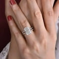 thumbnail image 3 of Veda Jewel 1.6 Ct Oval Cut Engagement Ring for Women - Double Banded Lab-Created Simulated Diamond Ring - 14K White Gold Plated Wedding Ring - Double Prong Setting Gift for Her, 3 of 3