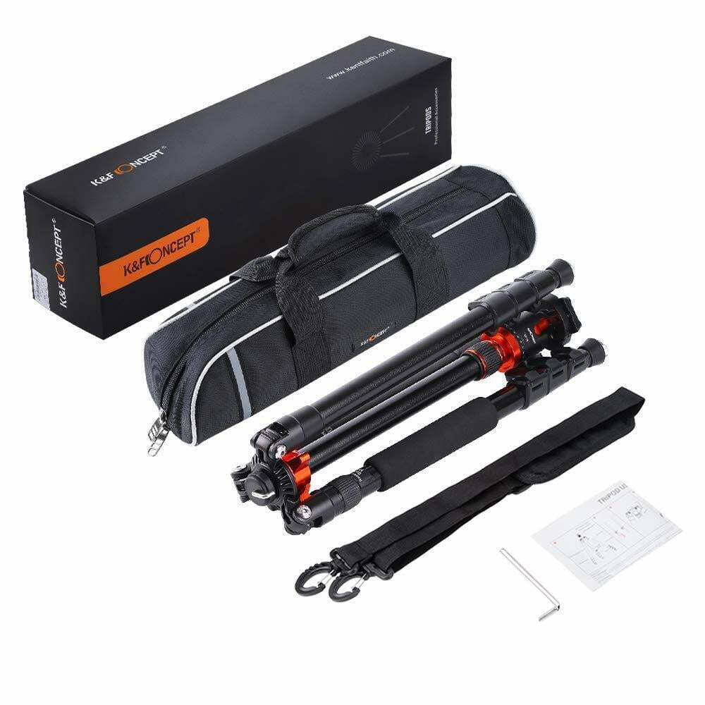 K&F CONCEPT 78" Professional Compact Aluminum Camera Tripod for DSLR Camera Photo, Lightweight Travel Tripod with 360 Degree Ball Head for Photography