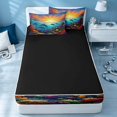 thumbnail image 4 of Erosebridal Ocean Dolphin Zipper Full Size Comforter Sets with Fitted Sheet and 2 Pillowcases, Sea Animal Zipper Bedding Set, Black Reversible, 4 of 7