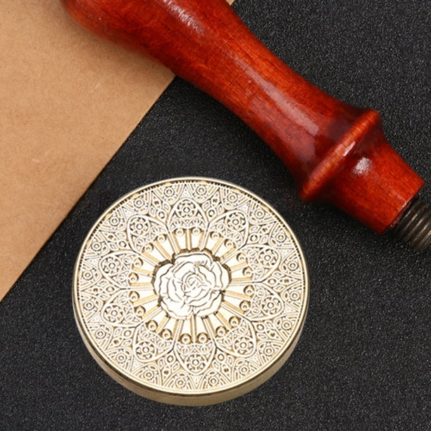 Cabeza De Sello Cabeza de cobre, cabeza de cera esmaltada clásica vintage para regalo, álbum de recortes (I)