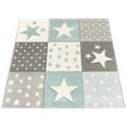thumbnail image 5 of Kids Rug with Stars for Nursery Checkered in Blue, 5 of 5