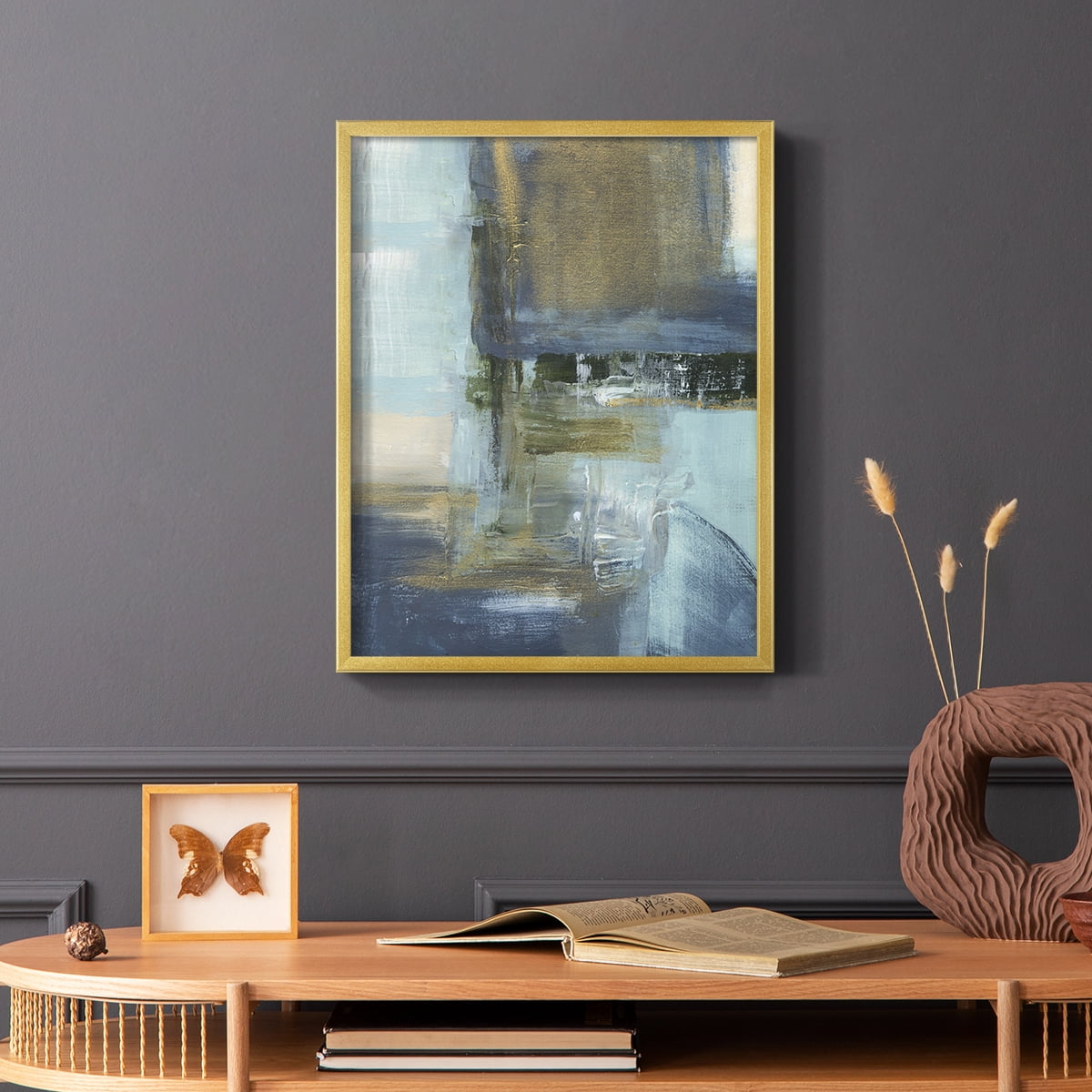 Sand Pond Summer II in Gold Solid Wood 22 x 28 Framed Print