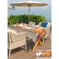 thumbnail image 4 of Outdoor Tablecloth with Umbrella Hole and Zipper, Orange Pumpkin Rectangle Table Cloth 54x80 Inch Waterproof Tablecloth, Thanksgiving Fall Leaves Botanical Wood Picnic Table Cover for Patio Camping, 4 of 7
