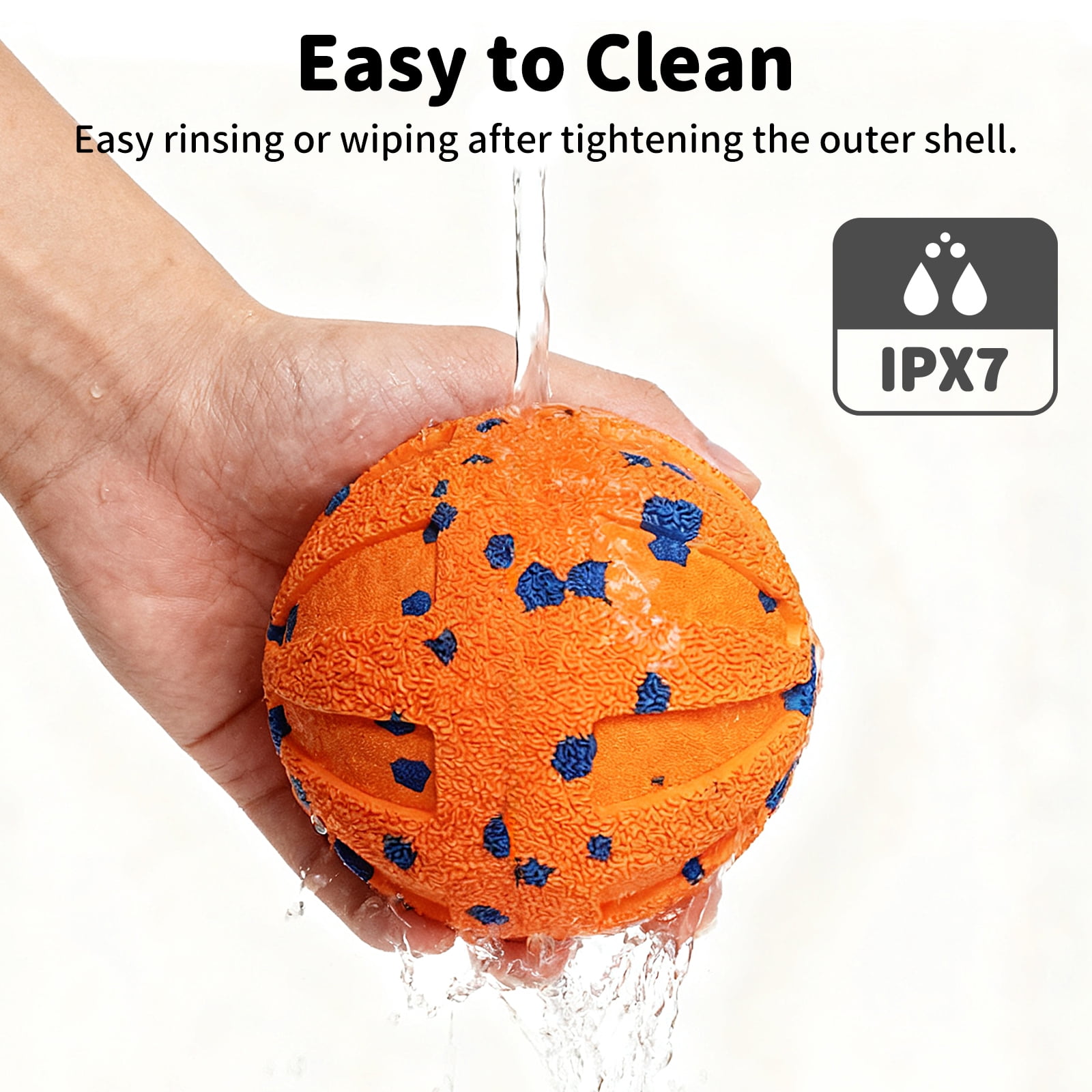 JoyBruko Interactive Dog Toys Ball, Moving Dog Toys to Keep Them Busy, Automatic Self Rolling & Bouncing, Soft E-TPU Material IPX7 Waterproof, Enrichment for Small Medium Large Breeds, Orange