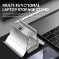 thumbnail image 2 of Non-Slip Mechanical Gravity Tablet Bracket Home Office Notebook Universal Vertical Space Saving Storage Holder, 2 of 8