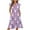 Bunny Purple, variant on Yuyamidu Womens Casual Summer Dresses St Patricks Day Dress V-Neck A-Line Dress Elegant Flutter Ruffle Sleeves Midi Casual Tiered Dresses Green, Size S