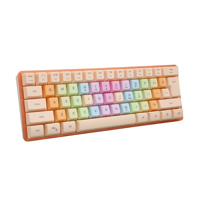 Teclado Mecánico Retroiluminado RGB De 61 Teclas, Mini Teclado Con Cable Para Juegos, Trabajo De Oficina Con Cable Desmontable Tipo C