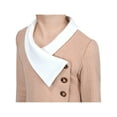 thumbnail image 5 of Girls Dress Brown Knit Rib Asymmetrical Fall Winter Casual Long Sleeve 12 Years, 5 of 6