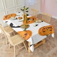 thumbnail image 5 of Halloween Pumpkins Bats and Stars Rectangle Tablecloth 60"x120",Waterproof Polyester Rectangle Table Cloth, Wipeable Spillproof Polyester Tablecloth for Dining, Camping, Indoor and Outdoor, 5 of 6