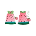 thumbnail image 2 of BemeyourBBs Toddler Baby Girls Summer Watermelon Dress Outfit Little Girl Hawaiian Holiday Summer Beach Dress Doll Collar Sleeveless Tank Princess Birthday Party Dress with Shoulder Bag, 2 of 9