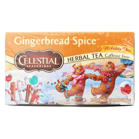 Gingerbread Spice Tea - Celestial Seasonings Gingerbread Spice Holiday Tea - Pack of 6 - 20 Bag