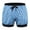 Blue, variant on 2-in-1 Running Shorts for Women Athletic Yoga Sport Shorts Elastic Waistband with Pockets
