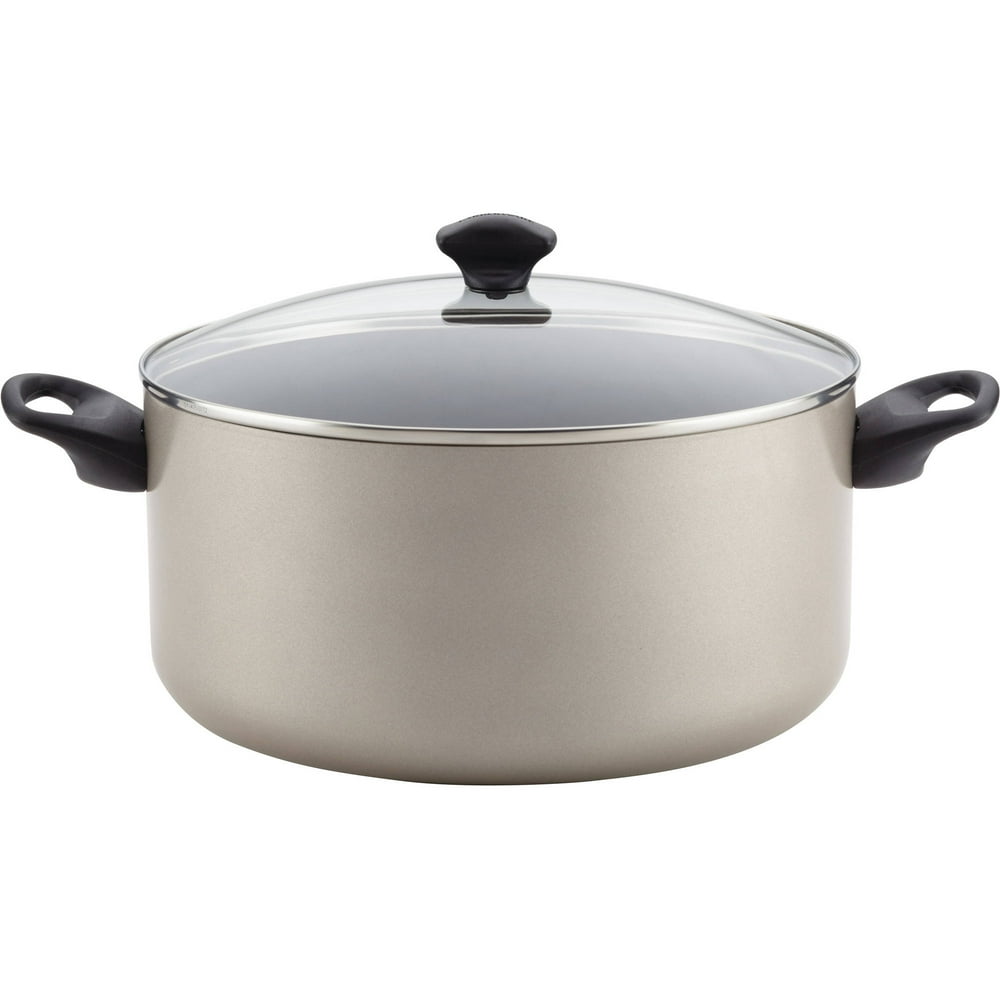 Farberware Cookware Aluminum Nonstick Stockpot with Lid, 10.5Quart