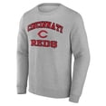 thumbnail image 2 of Men's Heather Gray Cincinnati Reds Heart & Soul Pullover Sweatshirt, 2 of 3