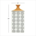 thumbnail image 4 of DecMode 17" Floral White Ceramic Vase with Orange Tops, 4 of 9