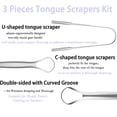 thumbnail image 2 of Raspador de lengua con estuche, paquete de 3, limpiador de lengua para adultos y niños, raspador de lengua de metal de acero inoxidable que reduce el mal aliento MFZFUKR CDWJ269, 2 of 7