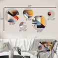 thumbnail image 4 of Designart "Graphic Retro Compositions V" Modern Geometric Metal Wall Art Set of 5 Piece, 4 of 5