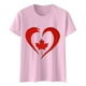 thumbnail image 1 of Camisas de Manga Corta para las Mujeres Impresión de Manga Corta Cuello Redondo, Camisa Casual de Poliéster para las Mujeres, Lavado de Manos, 1 of 6