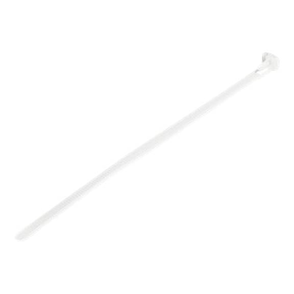 4XEM 250 Pack 10" Cable Ties, White Medium Nylon/Plastic Zip Tie