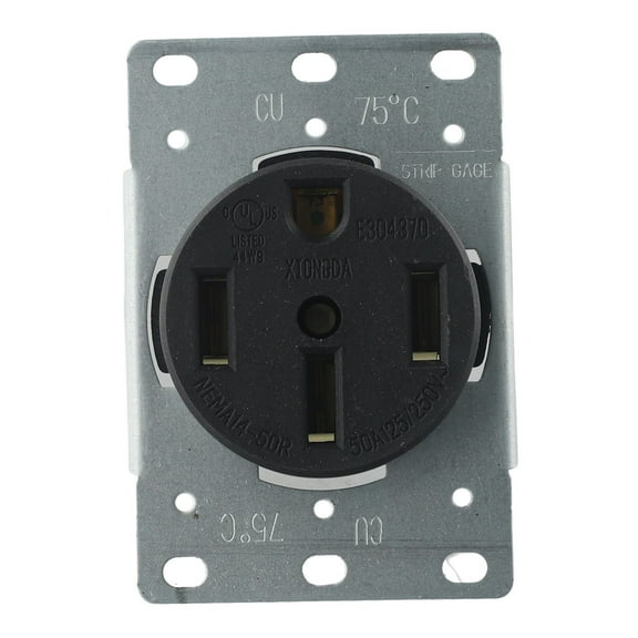 Durable Use For Power Generation Mechanical Straight Plug Connector Female Industrial NEMA 14-50R Self-Grounded
