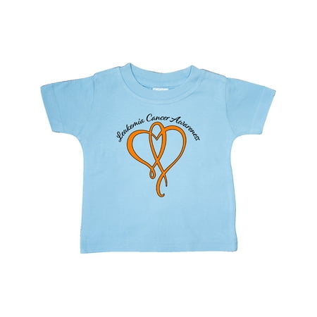 

Inktastic Leukemia Awareness with Orange Ribbon Heart Gift Baby Boy or Baby Girl T-Shirt