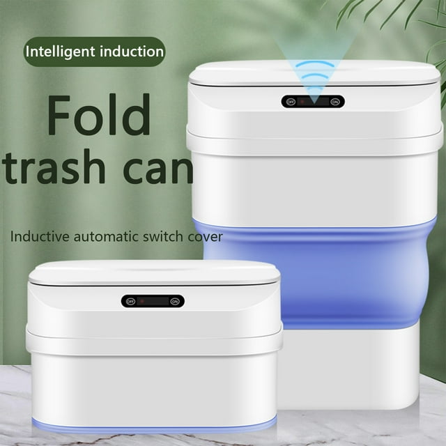 Dvkptbk Smart Scalable Trash Can With Automatic Lid, 8L/17.5L Touchless Wireless Intelligent Induction Dustbin,Portable Foldable Car Garbage Can - Black Friday Clearance