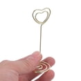 thumbnail image 4 of 24PCS Heart Shape Photo Holder Stands Table Number Holders Paper Menu Clips for Wedding Banquet Party (Golden), 4 of 8