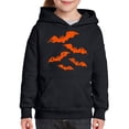 thumbnail image 3 of Awkward Styles Halloween Hoodies for Kids Girls Boys Orange Bats Hooded Youth Sweatshirt, 3 of 5