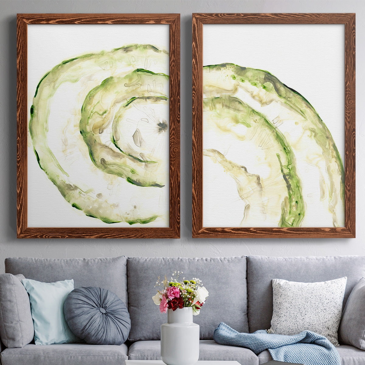 Lichen Halo V - Premium Framed Canvas 2 Piece Set - Ready to Hang
