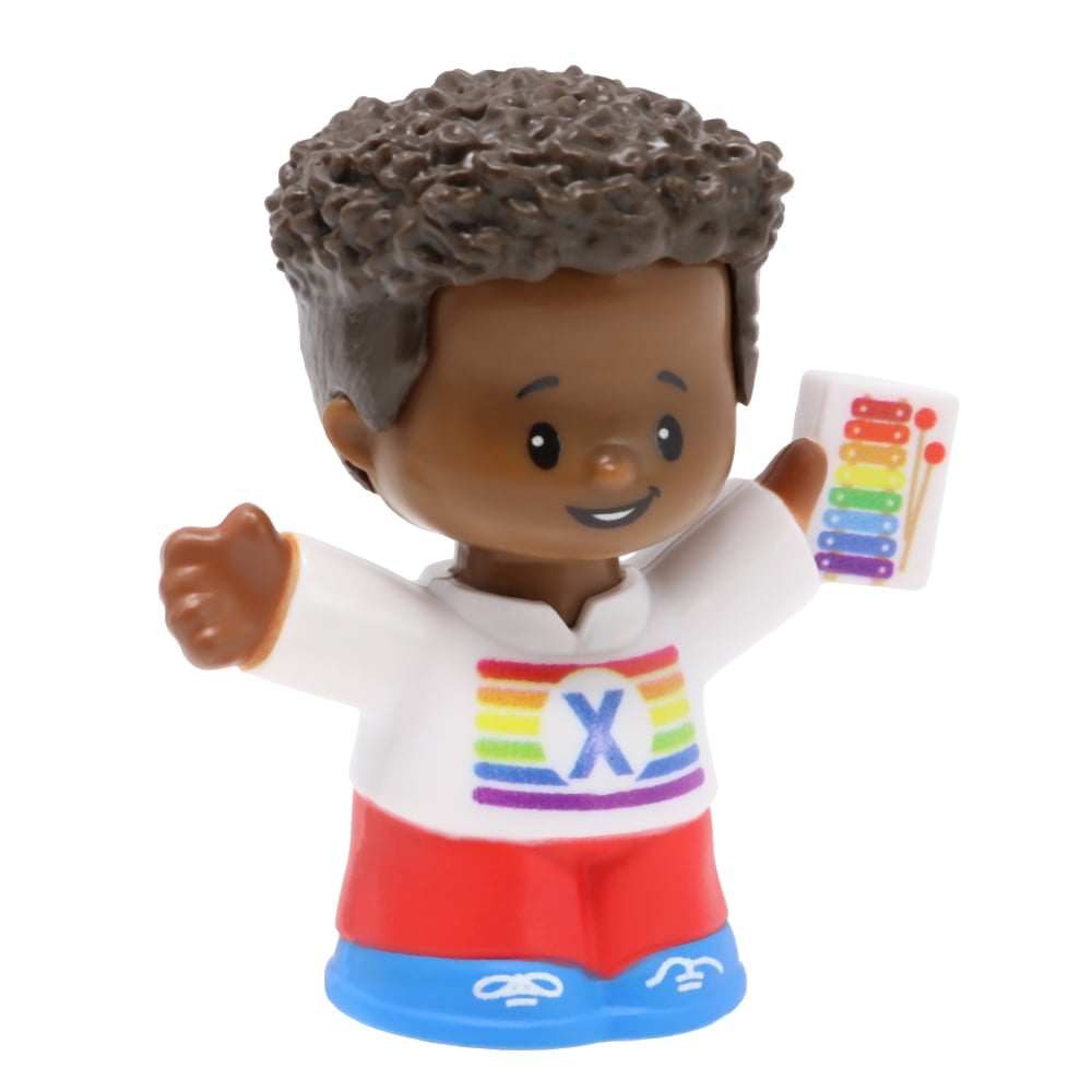 Replacement Part for Collectible Fisher-Price Little People Alphabet Fun Zoo Safari Farm Playset JGR92 - Replacement Letter X Boy Figure holding a Xylophone
