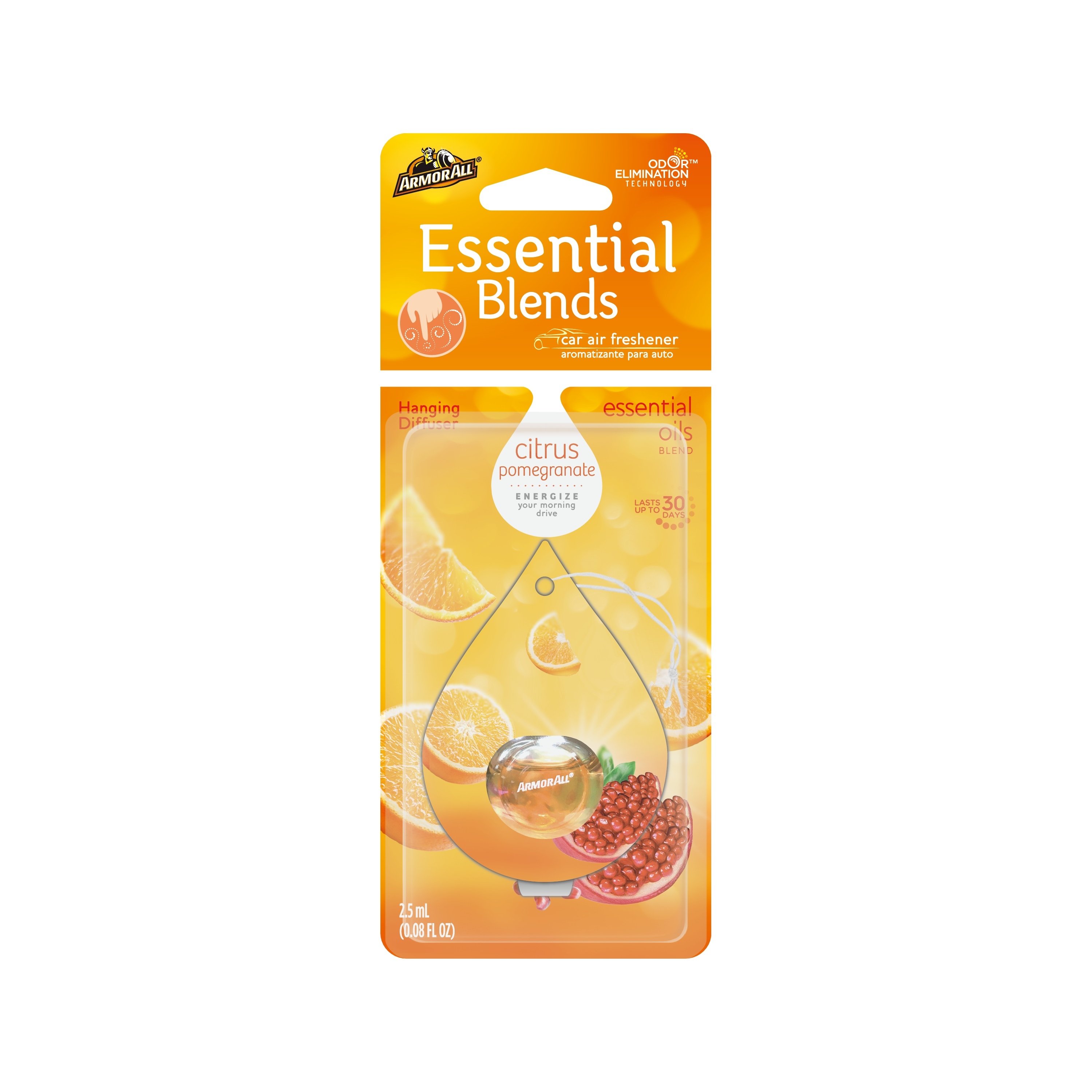 Armor All Car Air Freshener Hanging Diffuser, Citrus Pomegranate