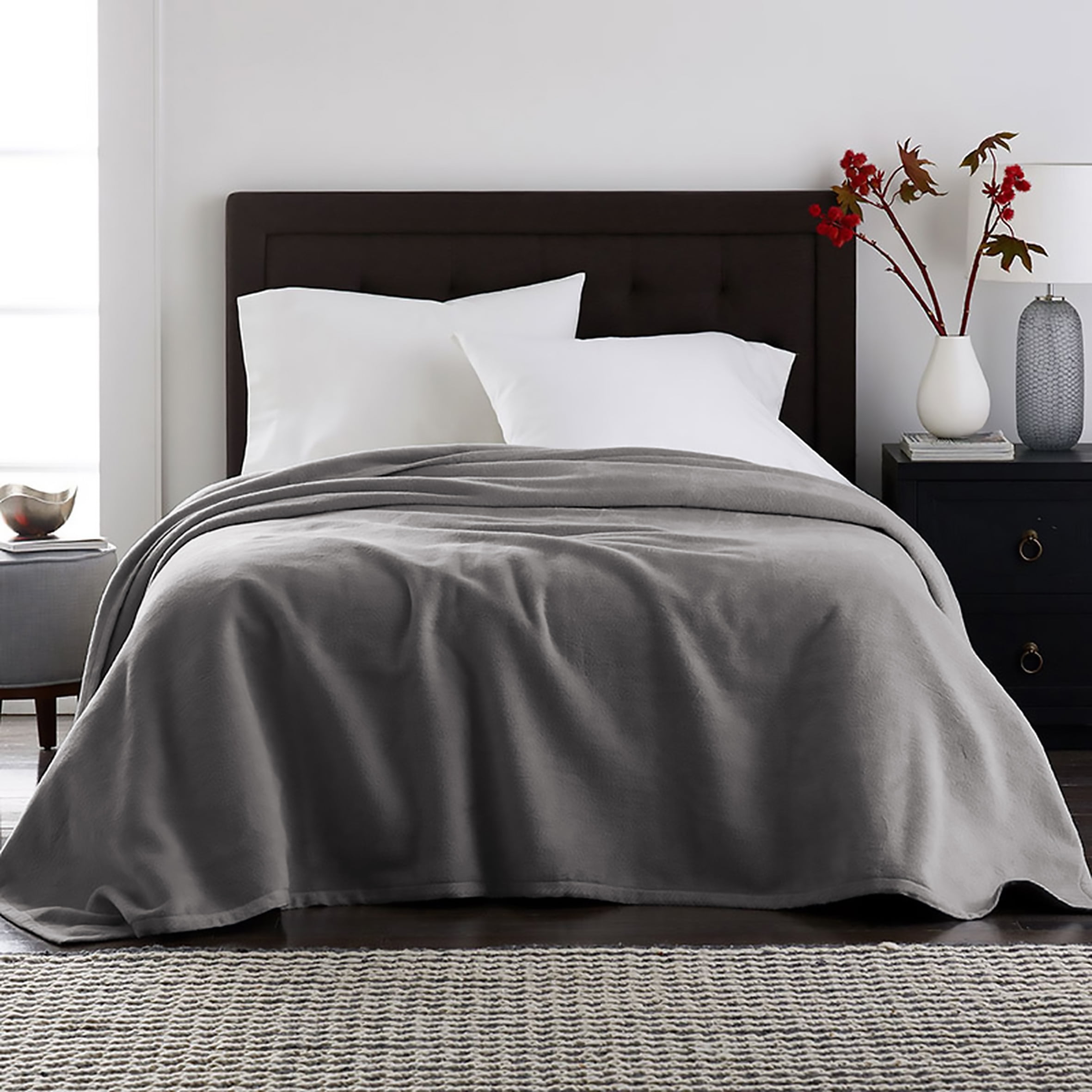 Home Fashion Designs Ultra Velvet Plush Fleece All-Season Super Soft Luxury Bed Blanket Lightweight and Warm for Ultimate Comfort Brand. Full/Queen, Steel Grey