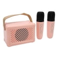 thumbnail image 3 of Wireless Karaoke Speakers Bluetooth5.0 Speaker with 2 Wireless Microphones Portable Karaoke Machine for Family Party Pink, 3 of 5