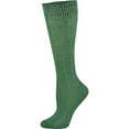 thumbnail image 4 of Sierra Socks Girls Cable Knit Cotton Knee High School Uniform Dress Socks 3-Pack Hunter Green, 4 of 5