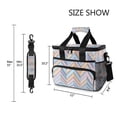 thumbnail image 3 of FORMRS Insulated Cooler Bag 24 Cans Capacity Soft Leakproof Lunch Box with Side Pockets, Purple Geometric, 3 of 7