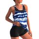 thumbnail image 2 of SAILING Conjunto de tankini para mujer, camisetas sin mangas + pantalones cortos, traje de baño, traje de baño para playa, 2 of 4