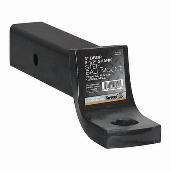 Hitch Accessory, Black - 3 in. Drop x 10 in.