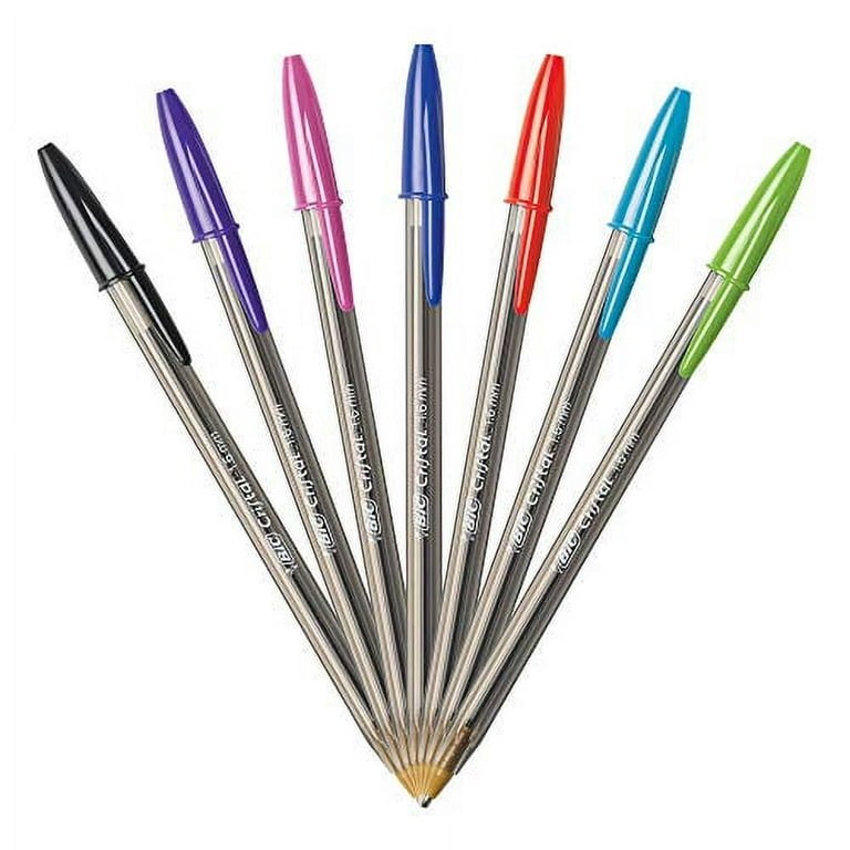 BIC Cristal Xtra Bold Fashion Ballpoint Pen, Bold Point (1.6mm), Assorted  Colors, 24-Count (MSBAPP241-A-AST)